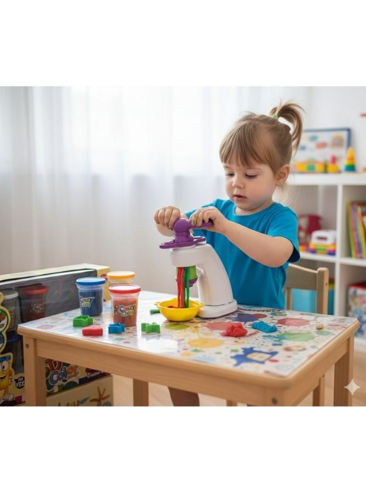 Crazy Clay Kids 5D Color Dough Factory Play Set – Creative Clay Modeling Machine with Dough Cups - Image 3